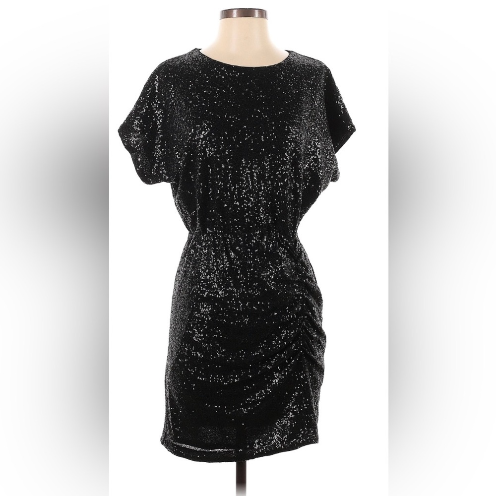 Express, black, sequin, mini-dress